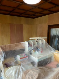 土壁の上 ベニヤ板 土壁の上 ベニヤ板