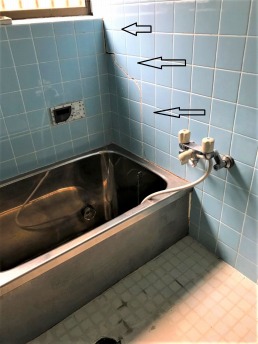 お風呂 亀裂 補修箇所 お風呂 亀裂 補修箇所