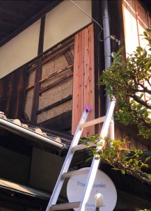 杉板張り替え 作業途中 杉板張り替え 作業途中
