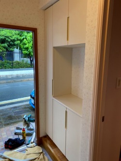 下駄箱 取り付け 完了 下駄箱 取り付け 完了